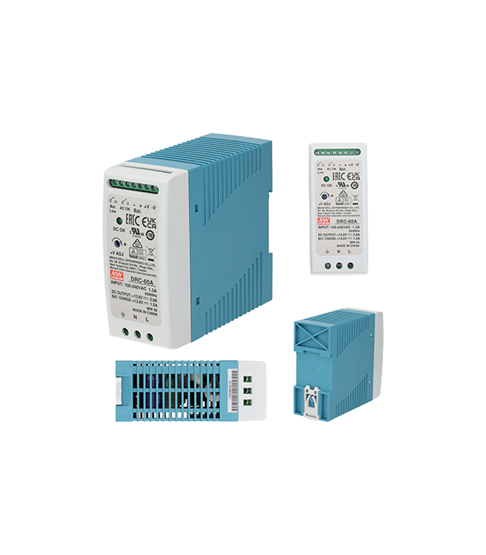 Sursa de alimentare in comutatie, 13.8V / 4.3A, sina DIN, backup - MEAN WELL DRC-60A