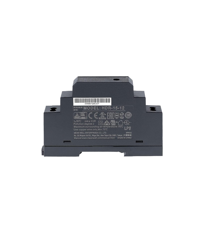 Sursa de alimentare in comutatie, 12V / 1.25A, sina DIN - MEAN WELL HDR-15-12