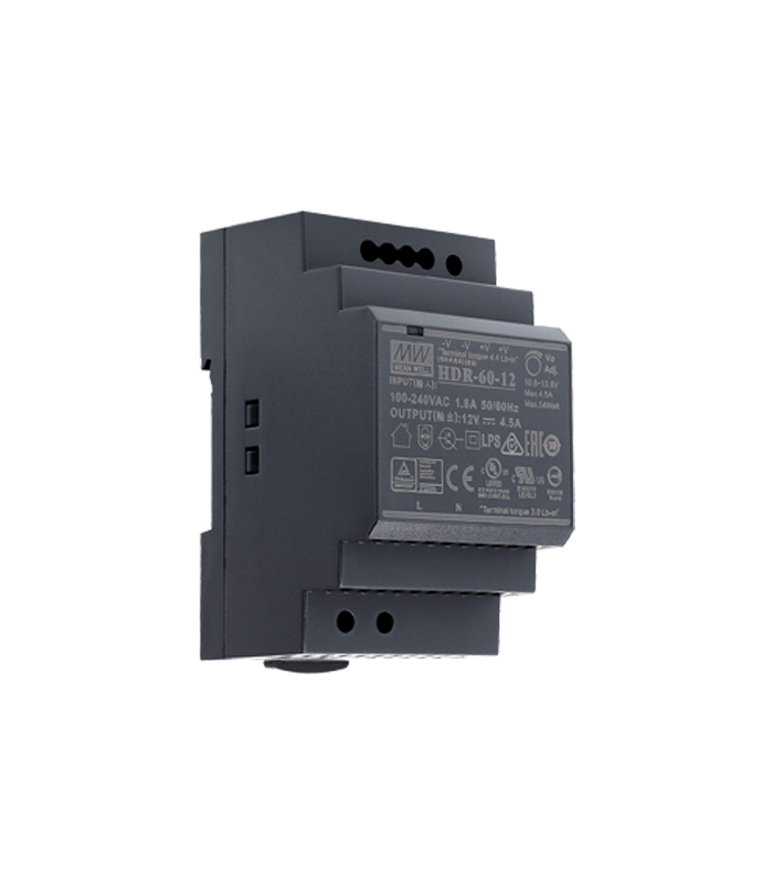 Sursa de alimentare in comutatie, 12V / 4.5A, sina DIN - MEAN WELL HDR-60-12