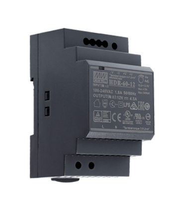 Sursa de alimentare in comutatie, 12V / 4.5A, sina DIN - MEAN WELL HDR-60-12
