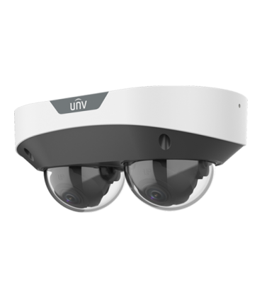 Dual Chanal - Camera IP, 2 x 4MP, lentila 2.8mm, IR 30m, Mic., Alarma, PoE, IK10 - UNV IPC3224SS-ADF28K-I1