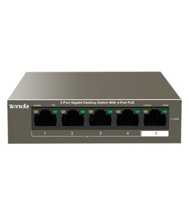 Switch 4 porturi Gigabit PoE, 1 port Uplink Gigabit - Tenda TND-TEG1105P-4-63W