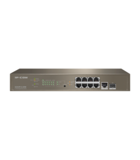 Switch 8 porturi PoE Gigabit, 1 port RJ45 Gigabit, 1 port SFP Gigabit, 1U, L3 Management - IP-COM G5310P-8-150W