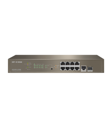 Switch 8 porturi PoE Gigabit, 1 port RJ45 Gigabit, 1 port SFP Gigabit, 1U, L3 Management - IP-COM G5310P-8-150W