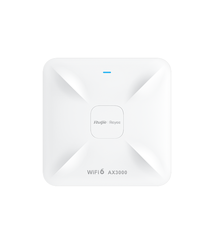 Access Point Wireless AX3000 Dual-Band, Wi-Fi 6, 1x RJ45 2.5G, 1x RJ45 1G, PoE IN, Cloud Management - Ruijie RG-RAP2260