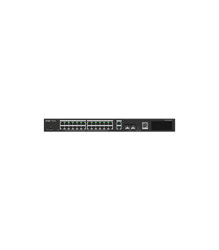 Switch 24 porturi PoE, 2 porturi GE, 2 porturi SFP, Gigabit, Cloud Management - Ruijie RG-ES228GS-P