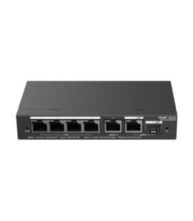 Switch 4 porturi PoE, 2 porturi GE, 1 port SFP, Gigabit, Cloud Management - Ruijie RG-ES206GS-P