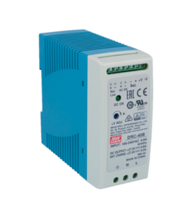 Sursa de alimentare in comutatie, 27.6V / 0.95A + 0.5A, sina DIN, backup - MEAN WELL DRC-40B