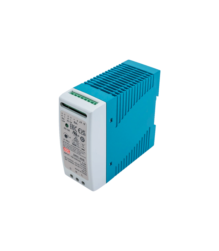Sursa de alimentare in comutatie, 27.6V / 0.95A + 0.5A, sina DIN, backup - MEAN WELL DRC-40B