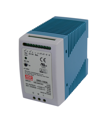 Sursa de alimentare in comutatie, 13.8V / 4.5A + 2.5A, sina DIN, backup - MEAN WELL DRC-100A