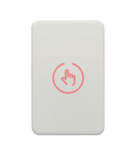 Buton de iesire Touch, plastic alb, montaj aparent, 12-24 Vcc, NO-NC-COM, LED, 86 x 55 mm CSB-86-P1