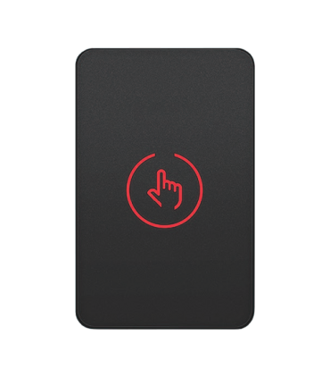 Buton de iesire Touch, plastic negru, montaj aparent, 12-24 Vcc, NO-NC-COM, LED, 86 x 55 mm CSB-86-P2