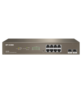 Switch 8 x RJ45 Gigabit, 2 x SFP Gigabit Uplink, Cloud Management - IP-COM G3310F