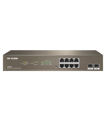 Switch 8 x RJ45 Gigabit, 2 x SFP Gigabit Uplink, Cloud Management - IP-COM G3310F
