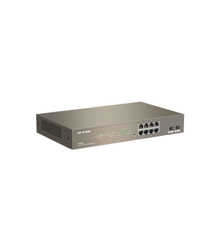 Switch 8 x RJ45 Gigabit, 2 x SFP Gigabit Uplink, Cloud Management - IP-COM G3310F