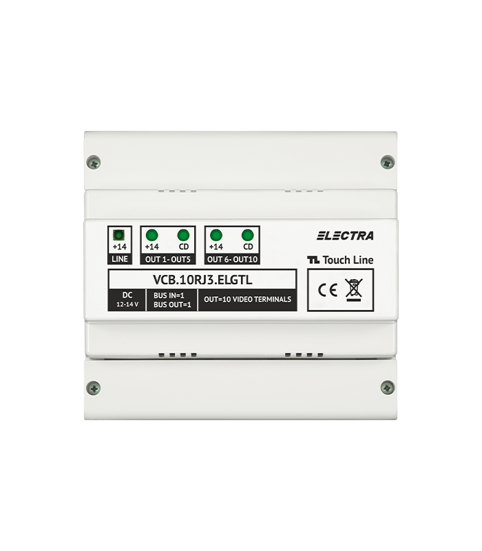 Doza derivatie video 10 iesiri pentru EXPERT, G3 - ELECTRA VCB.10RJ3.ELGTL