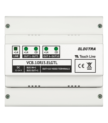 Doza derivatie video 10 iesiri pentru EXPERT, G3 - ELECTRA VCB.10RJ3.ELGTL