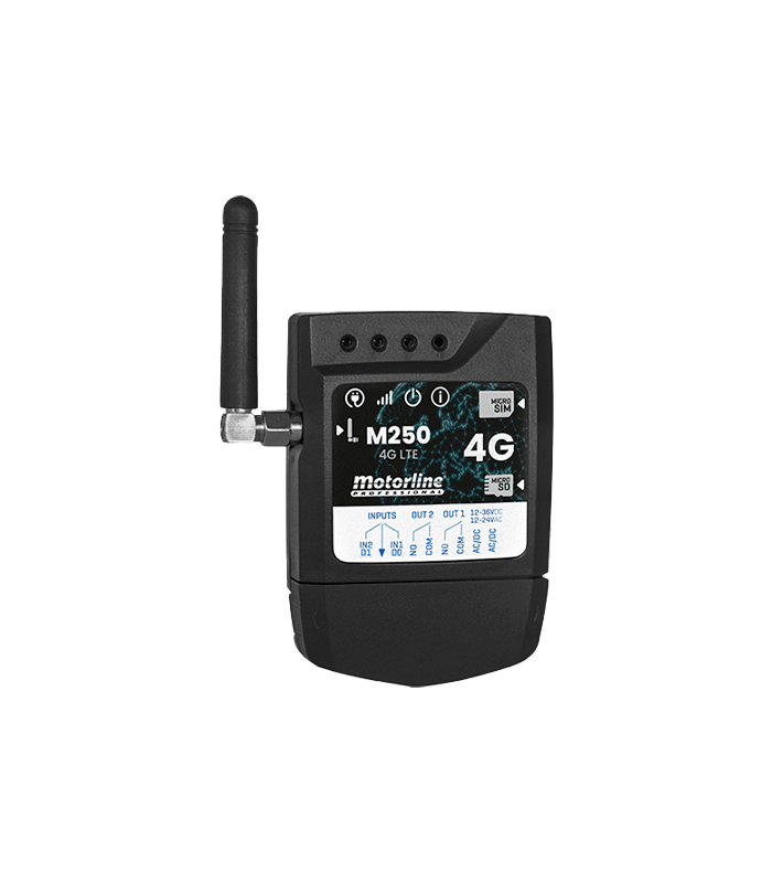 Controller GSM 4G, Bluetooth, 2 relee, card SIM inclus MOTORLINE GSM-M250