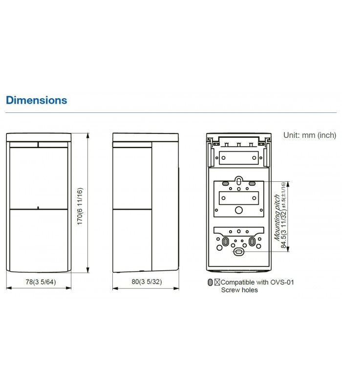 Detector MW de detectare a vehiculelor, distanta 8 metri - OPTEX OVS-02GT