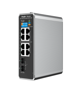 Switch industrial 7 x RJ45 1G PoE+, 1 x RJ45 1G PoE++, 2 x SFP, L2 Cloud Management - Ruijie RG-NIS2100-8GT2SFP-HP