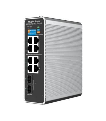 Switch industrial 7 x RJ45 1G PoE+, 1 x RJ45 1G PoE++, 2 x SFP, L2 Cloud Management - Ruijie RG-NIS2100-8GT2SFP-HP