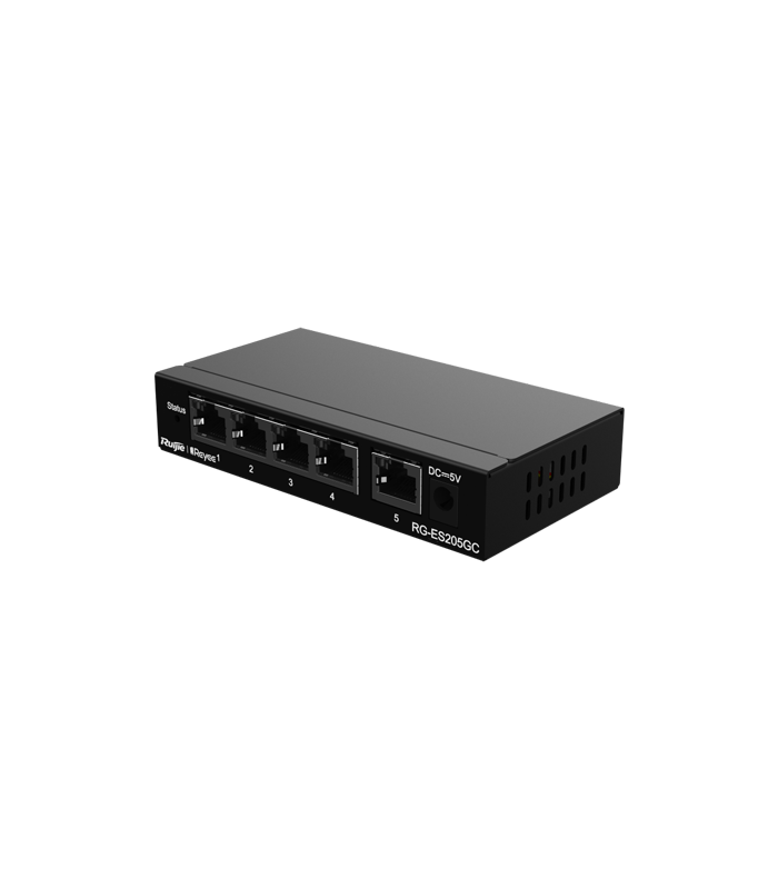 Switch 5 porturi RJ45 Gigabit, L2 Cloud Management - Ruijie RG-ES205GC
