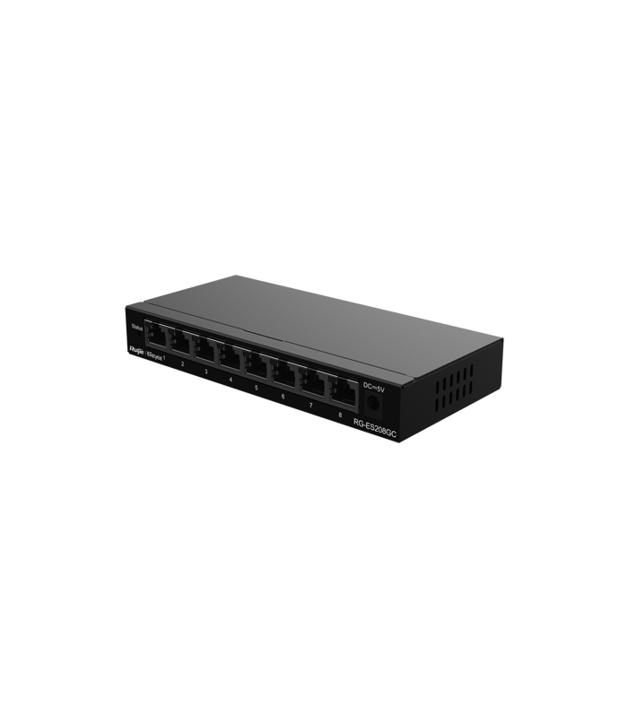 Switch 8 porturi RJ45 Gigabit, L2 Cloud Management - Ruijie RG-ES208GC