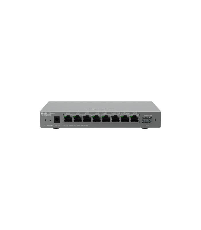 Router 8 porturi RJ45 1 Gbps, 1 port SFP 1 Gbps, 200 clienti, Multi-WAN, Cloud Management - Ruijie RG-EG209GS