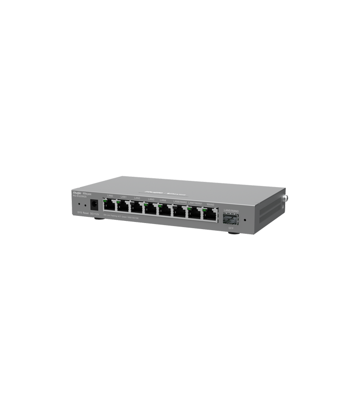 Router 8 porturi RJ45 1 Gbps, 1 port SFP 1 Gbps, 200 clienti, Multi-WAN, Cloud Management - Ruijie RG-EG209GS