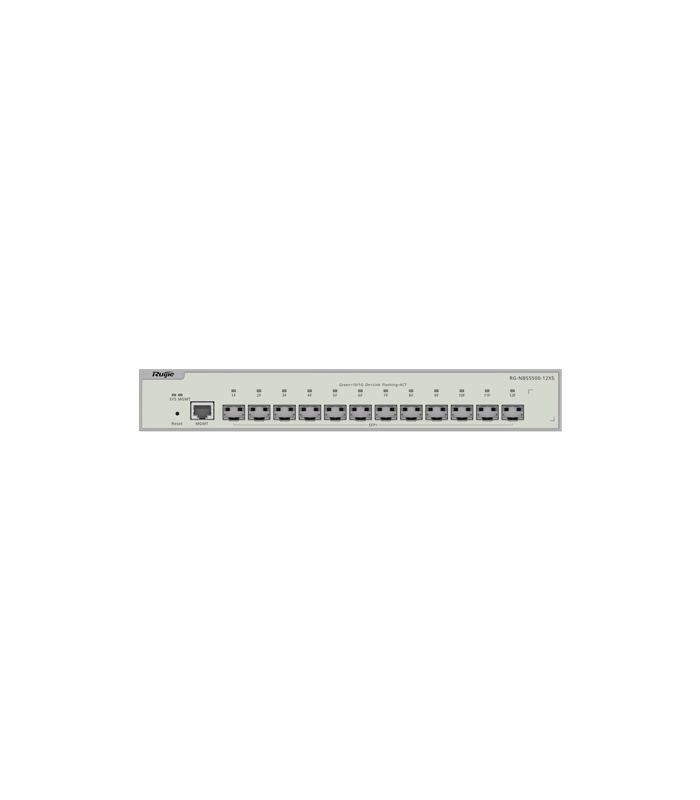 Switch 12 porturi SFP+ 10 Gbps, L3 Cloud Management - Ruijie RG-NBS5500-12XS