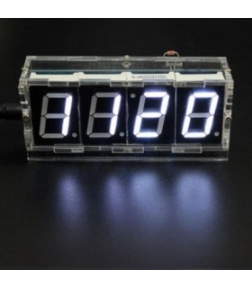 Kit electronic ceas cu termometru DIY ALB