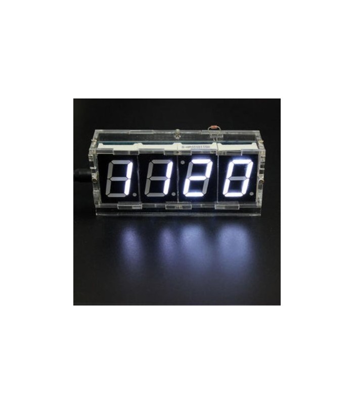 Kit electronic ceas cu termometru DIY ALB