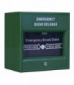 Buton iesire urgenta ND-EDR911-C culoare verde capac de protectie transparent