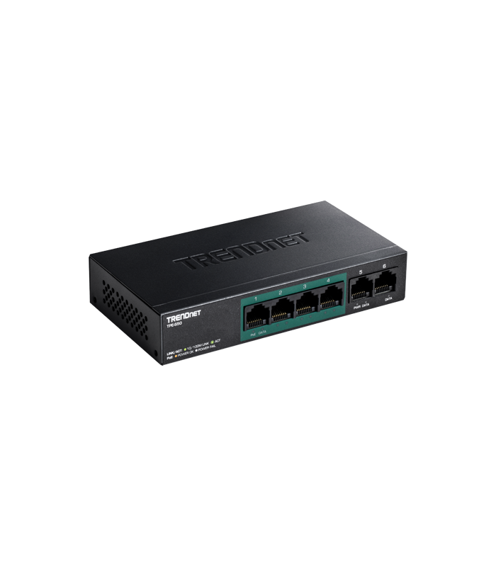 Switch 6 porturi Fast Ethernet PoE+ 60W - TRENDnet TPE-S50