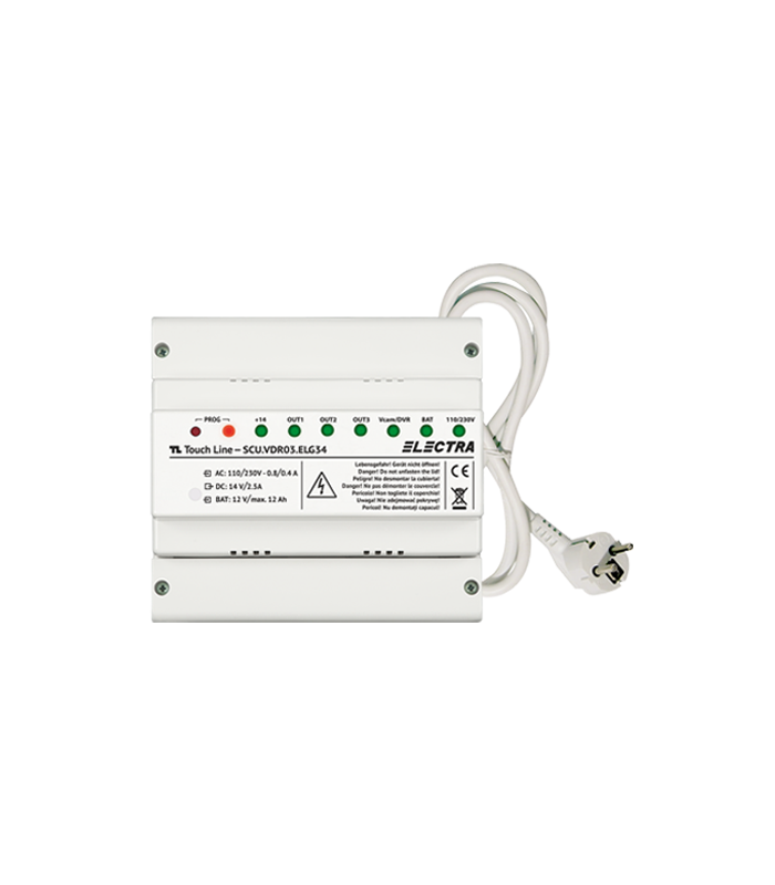 Unitate centrala de alimentare 3 iesiri pentru HOME 2 si 3 familii, G3 - ELECTRA SCU.VDR03.ELG34