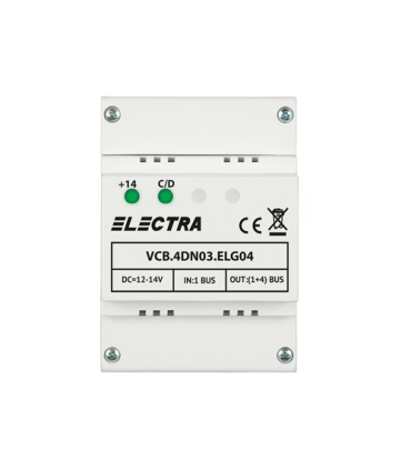 Doza derivatie video 4 iesiri pentru HOME + URBAN, G3 - ELECTRA VCB.4DN03.ELG04