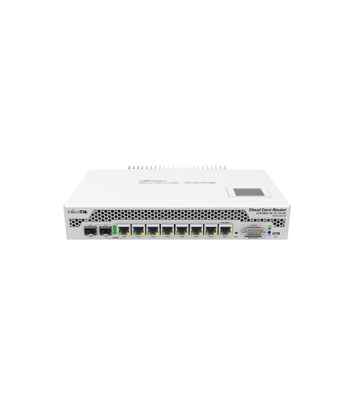 Cloud Core Router, 7 x Gigabit, 1 x combo SFP/Gigabit, 1 x SFP+, RouterOS L6, desktop - Mikrotik CCR1009-7G-1C-1S+PC
