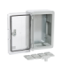 Cutie distributie IP65 din ABS gri, usa transparenta, placa metalica, 400x500x240 mm PP3017