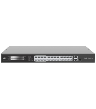 Switch 24 porturi PoE, 1 port Gigaethernet, 1 port Combo - UNV NSW2020-24T1GT1GC-POE-IN