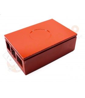 LICHIDARE - Carcasă roșie pentru Raspberry Pi 4 Model B