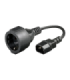 Cablu alimentare IEC - SCHUKO, 20 cm IEC-SCHUKO-20