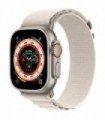 Apple watch ultra cellular 49mm titanium case with starlight alpine loop - large