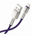 Cablu alimentare si date baseus cafule metal fast charging data cable pt. smartphone usb la lightning iphone 2.4a 2m violet