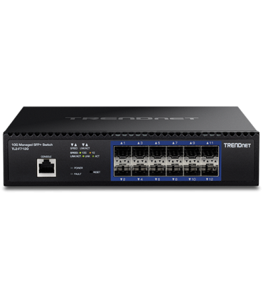 Switch 12 porturi SFP+ 1/10G, 1 x consola RJ45, management, 1U - TRENDnet TL2-F7120