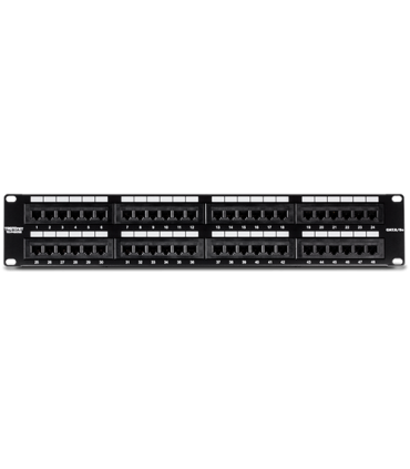 Patch Panel 48 porturi RJ45 UTP 19', Cat5/5e - TRENDnet TC-P48C5E