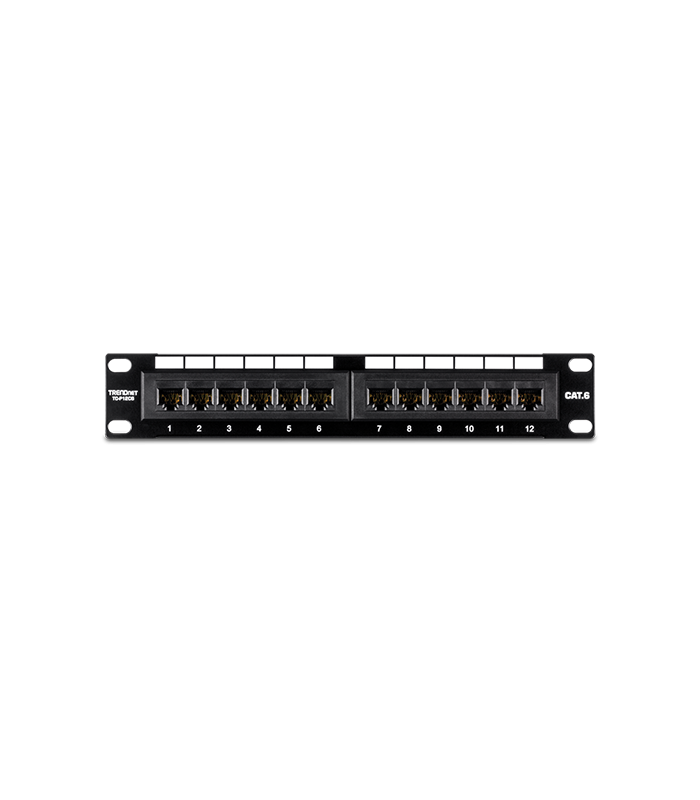 Patch Panel 12 porturi RJ45 UTP 10', Cat6 - TRENDnet TC-P12C6