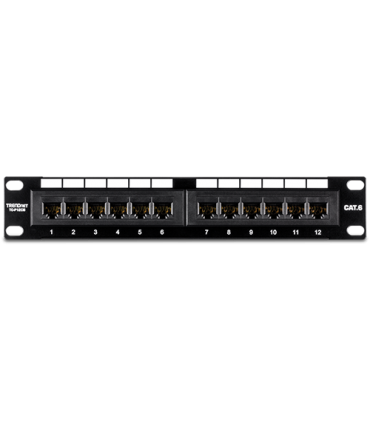 Patch Panel 12 porturi RJ45 UTP 10', Cat6 - TRENDnet TC-P12C6