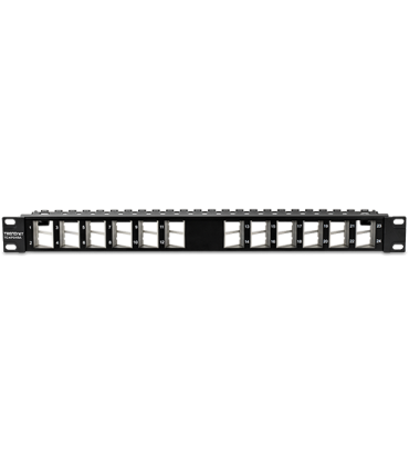 Patch Panel ecranat 24 porturi blank keystone inclinate 1U - TRENDnet TC-KP24SA