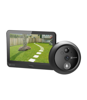 Vizor electronic smart EZVIZ, Wi-Fi, FullHD 1080P, monitor 4.3 inch, acumulator 4600mAh, senzor miscare PIR, slot SDcard