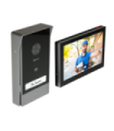 Kit interfon video inteligent EZVIZ, rezolutie 2k, monitor TFT 7 inch, instalare pe 2 fire, RFID, comenzi poarta/usa, SDcard,